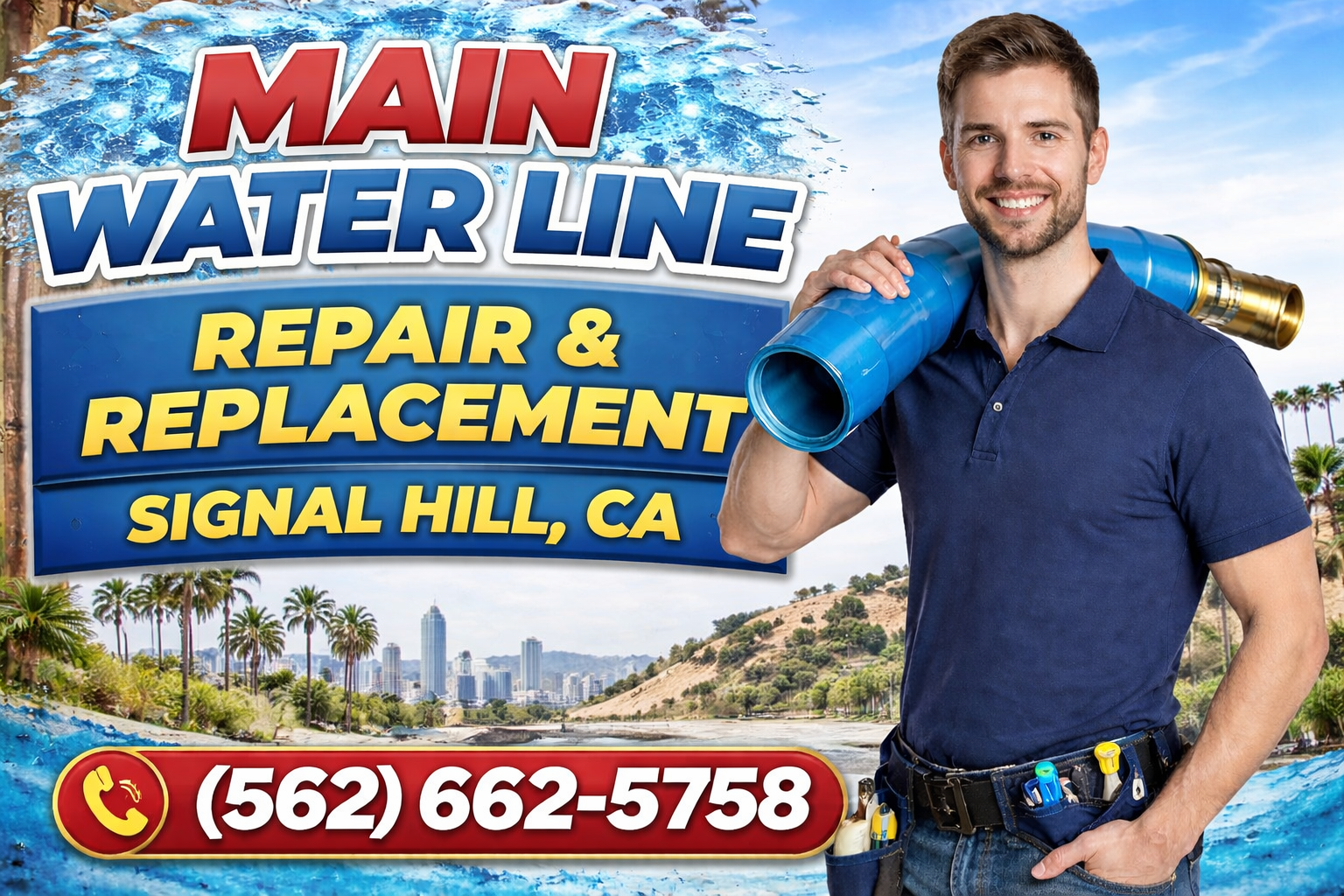 Main Water Line Repair & Replacement in Signal Hill