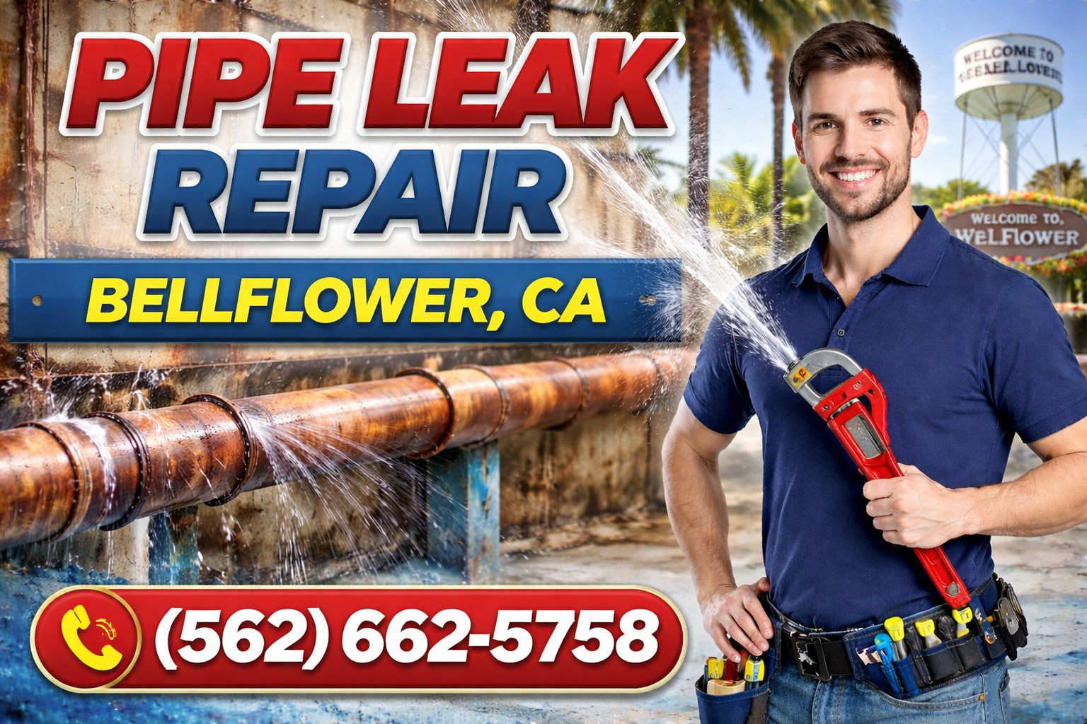 Pipe Leak Repair in Bellflower