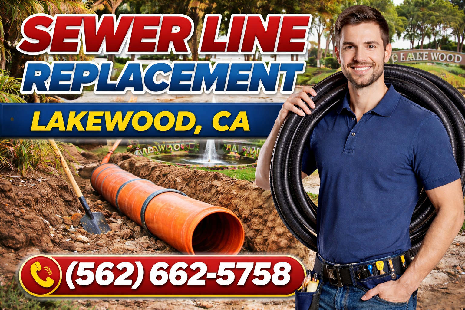 Sewer Line Replacement in Lakewood